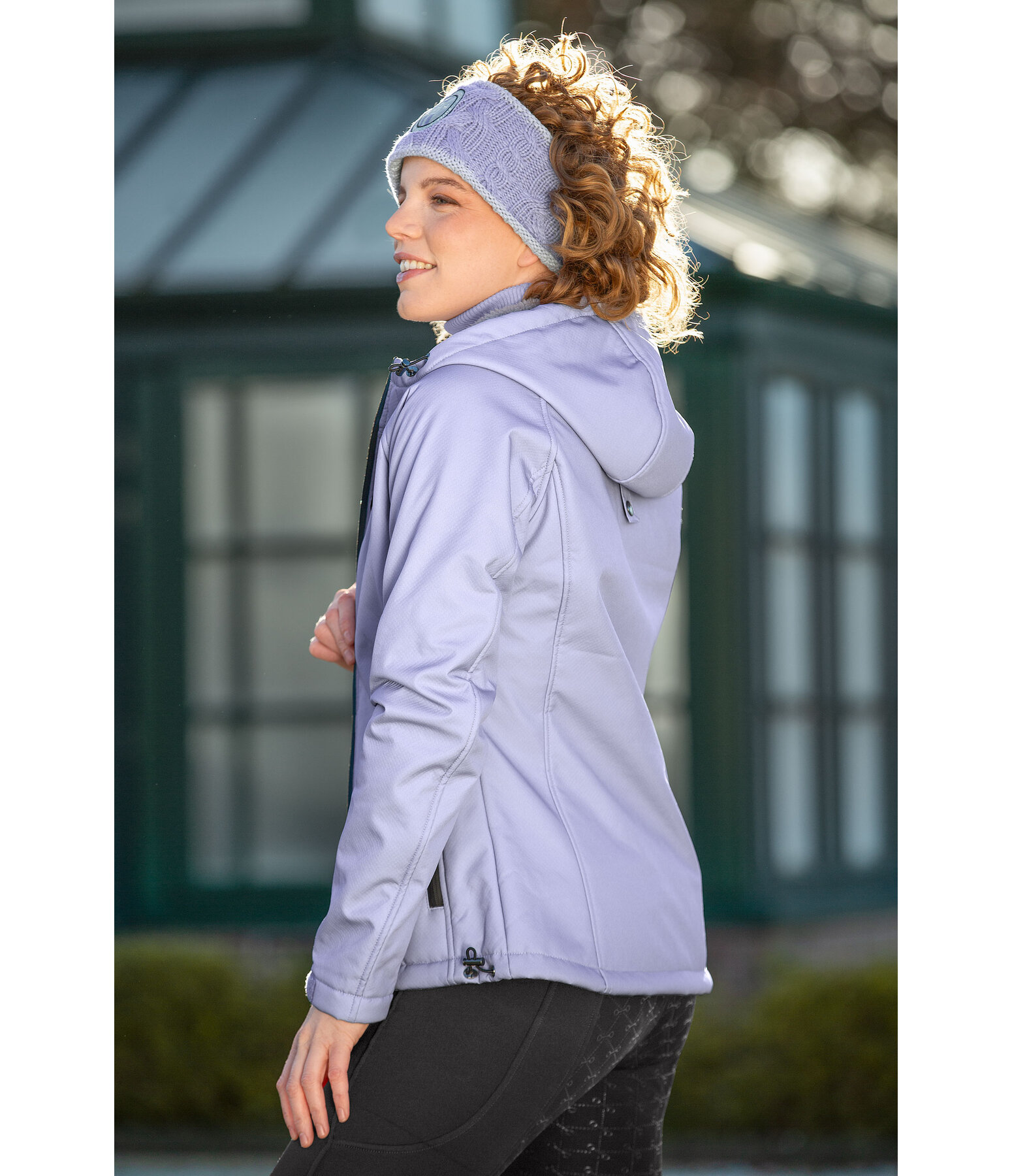 Giacca da equitazione softshell con cappuccio Lara