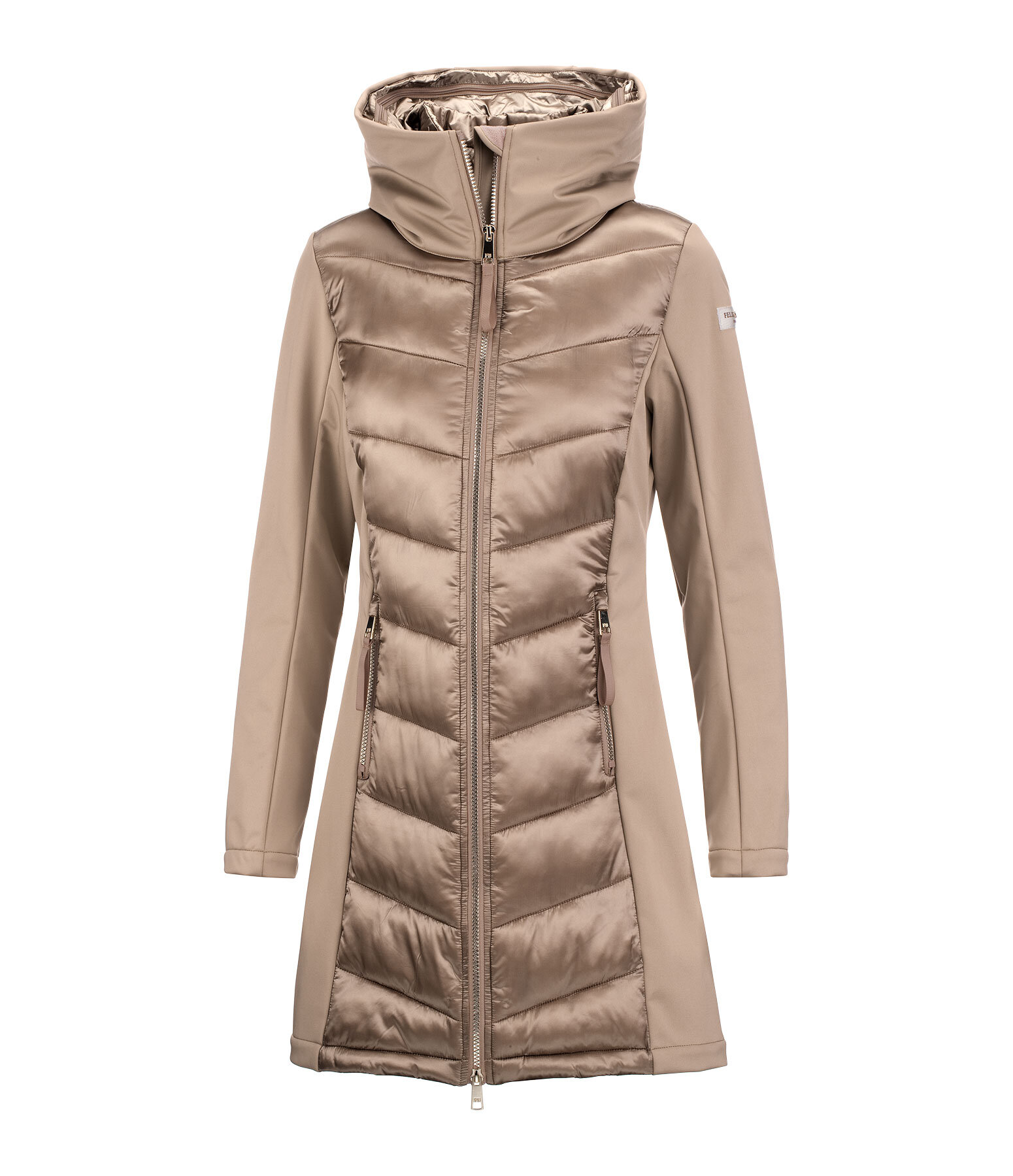 Cappotto da equitazione combinato softshell con cappuccio Charlotte