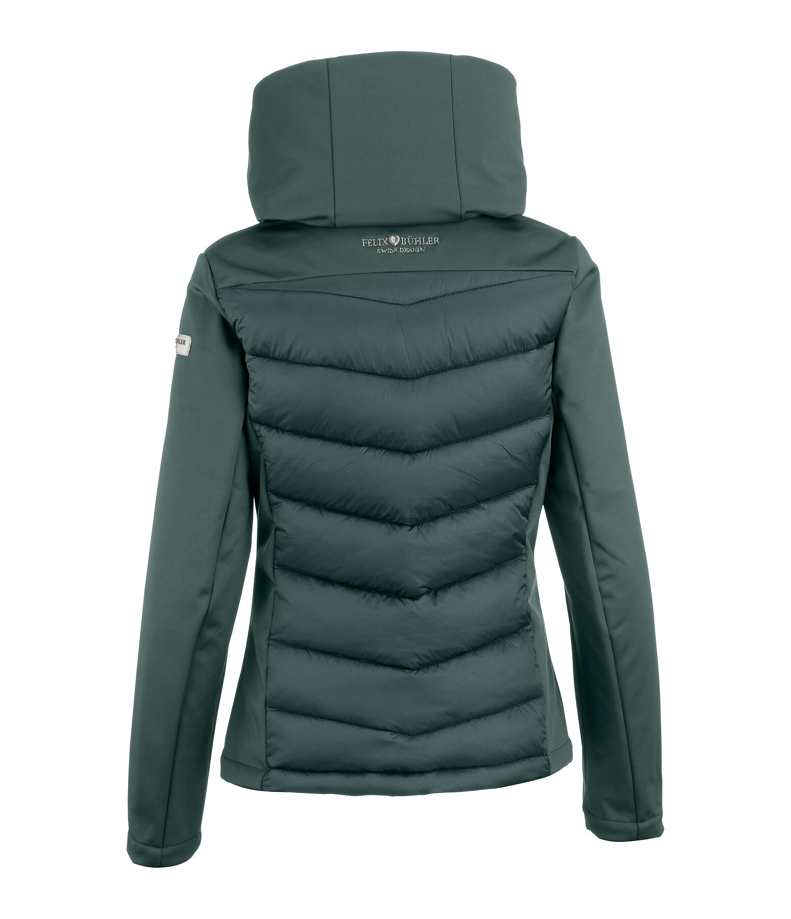 Giacca da equitazione combinata softshell con cappuccio Claire