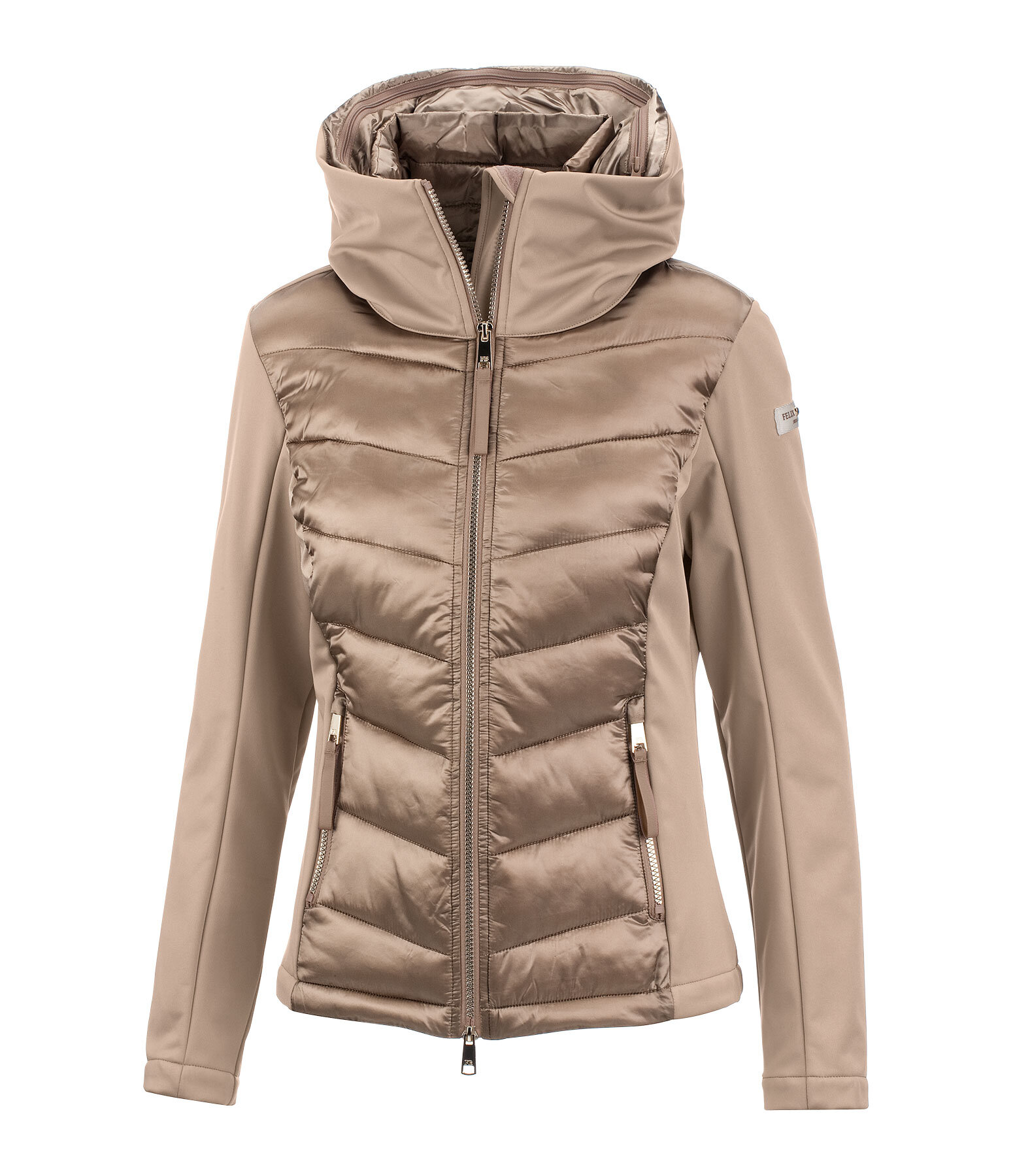 Giacca da equitazione combinata softshell con cappuccio Claire