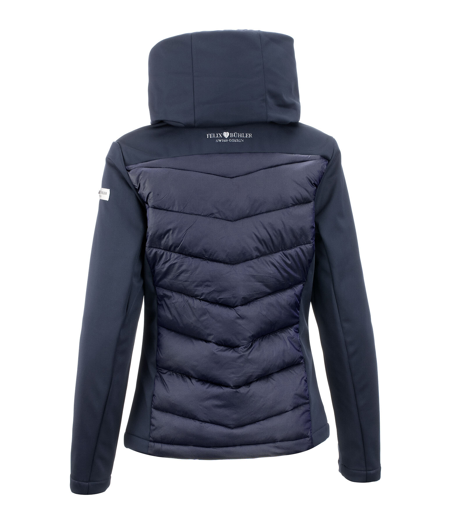 Giacca da equitazione combinata softshell con cappuccio Claire