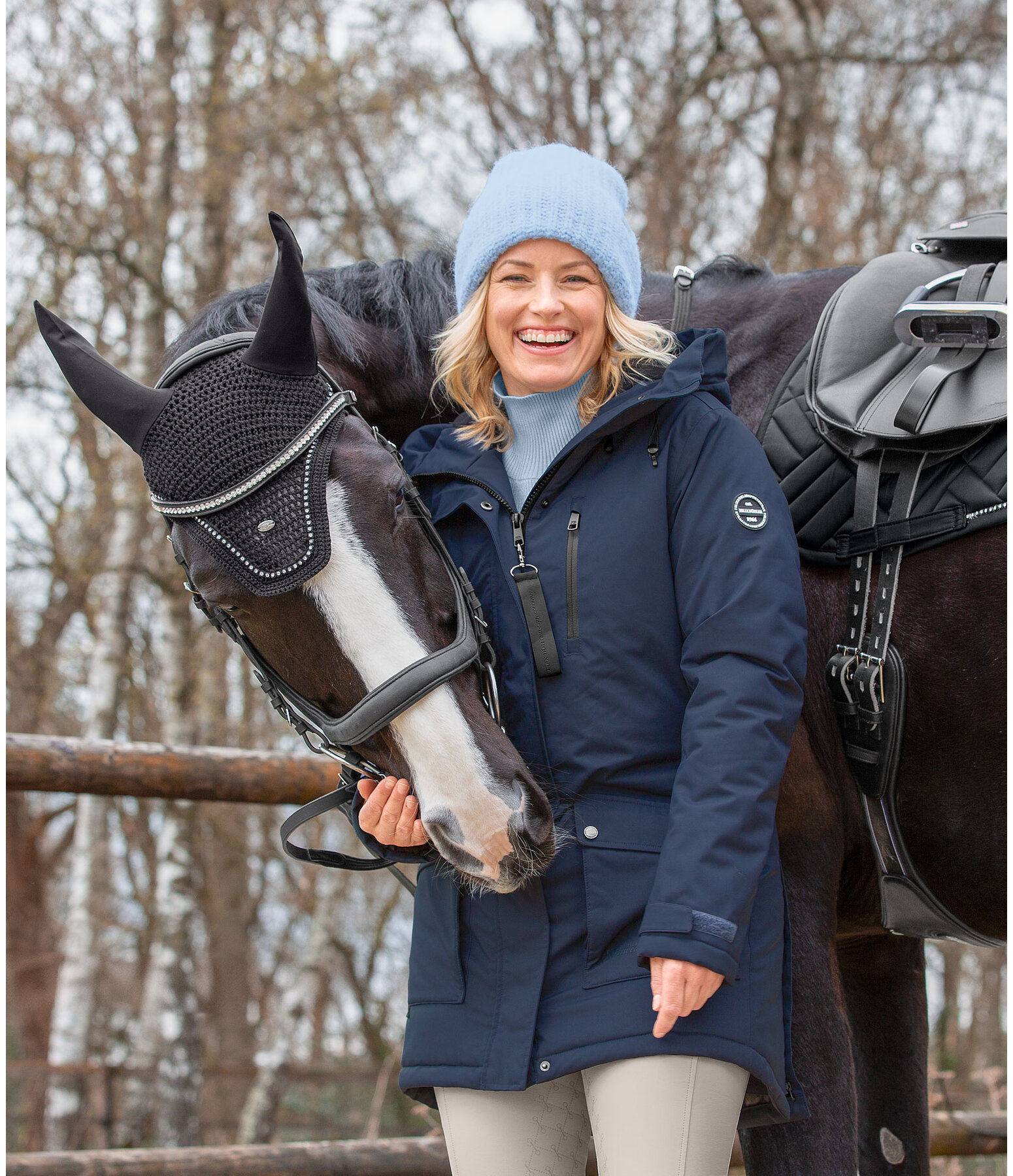 Parka da equitazione funzionale con cappuccio Anouk