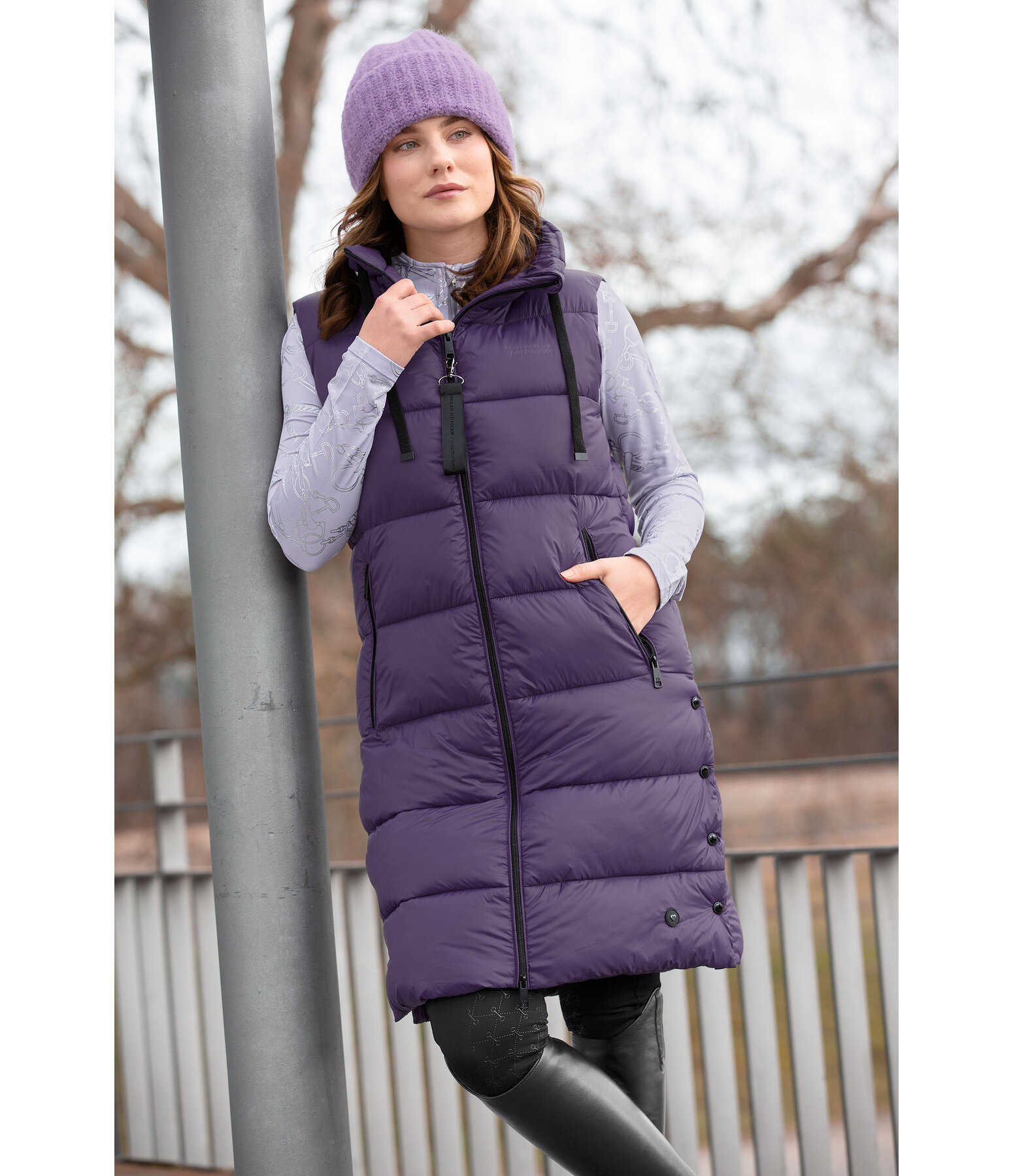 Gilet lungo trapuntato Amber