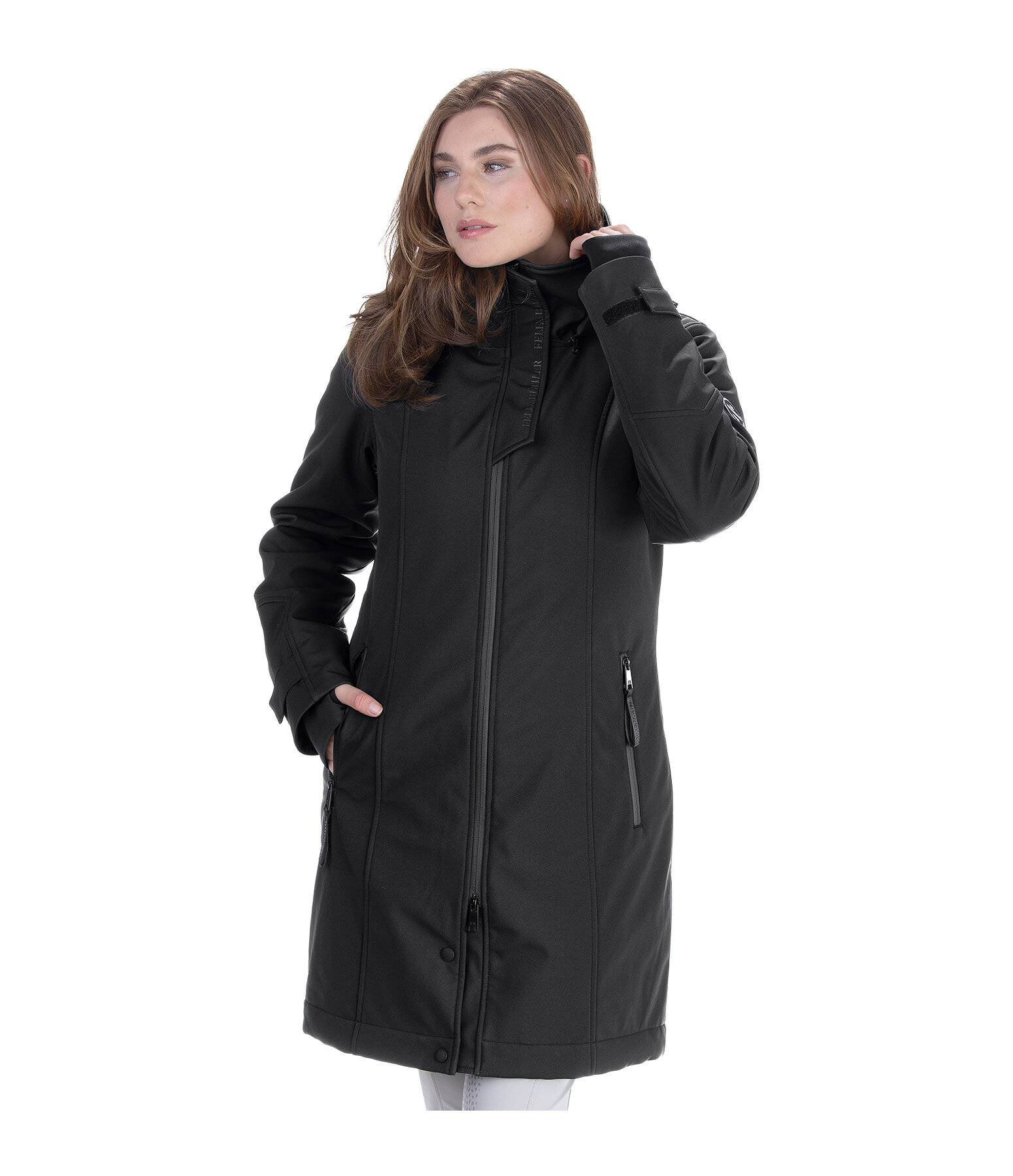 Cappotto da equitazione softshell con cappuccio Aurelie