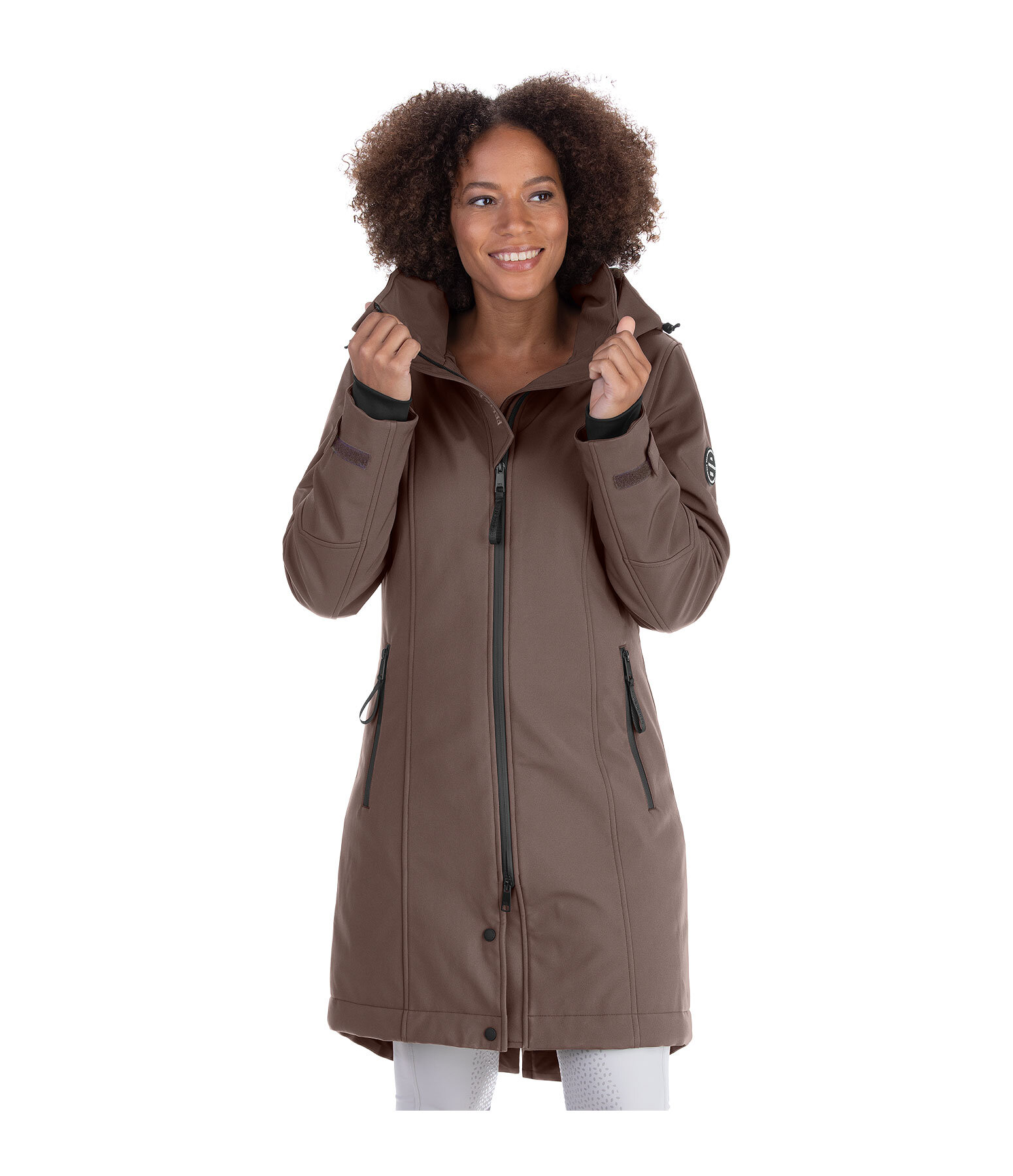 Cappotto da equitazione softshell con cappuccio Aurelie