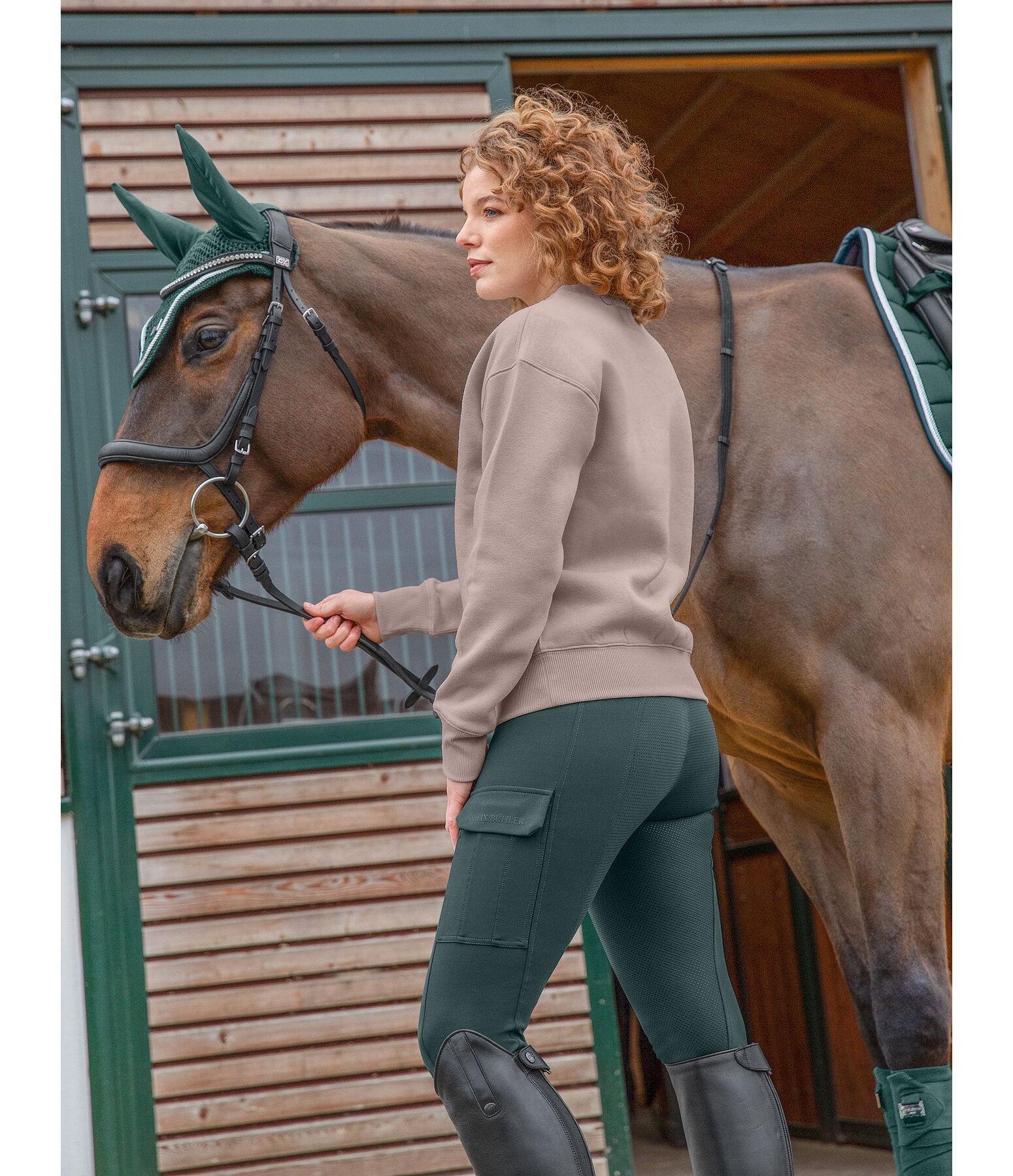 Leggings da equitazione termici full grip Amber