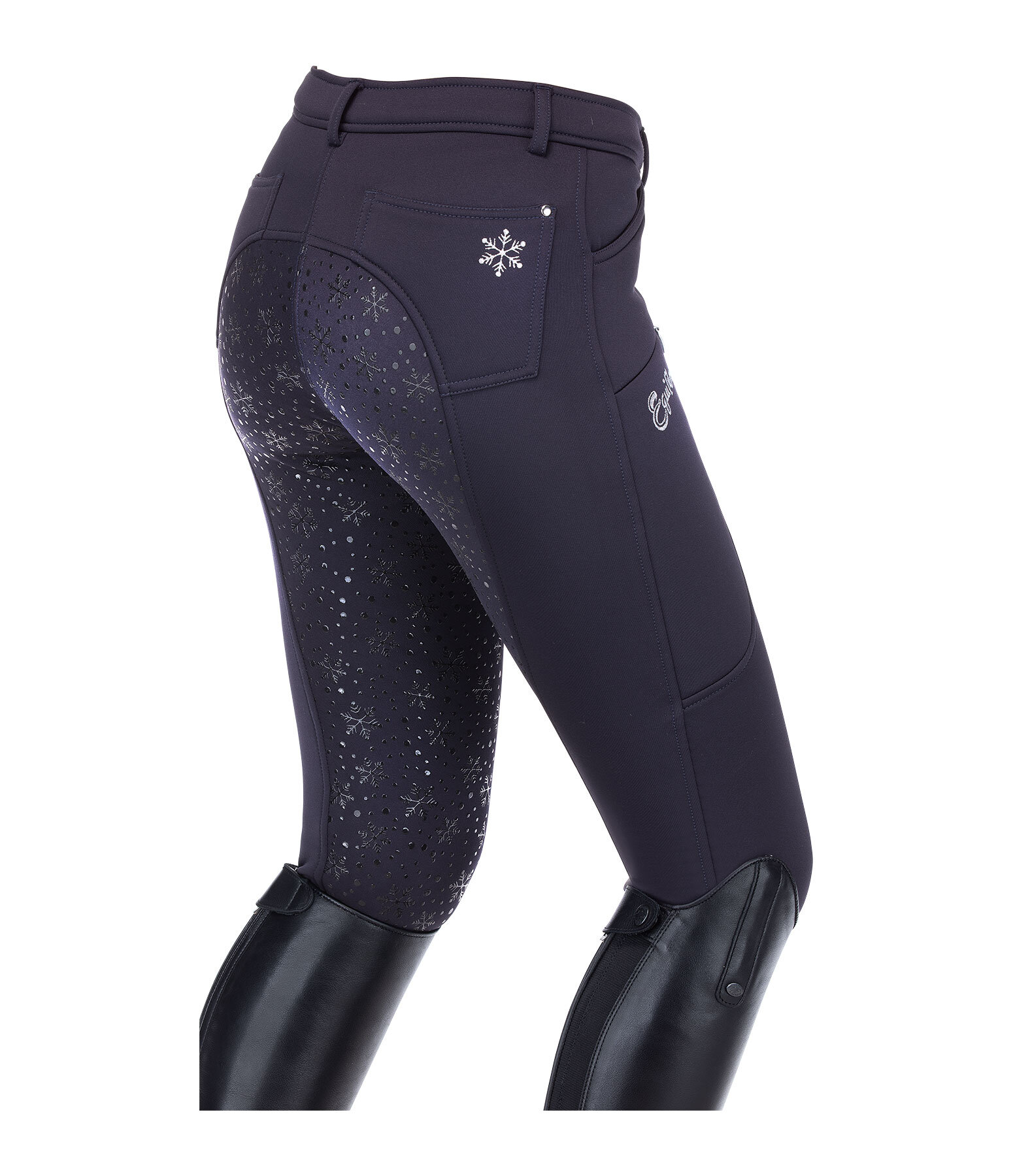 Pantaloni da equitazione hybrid termici full grip per bambini Caitlyn II