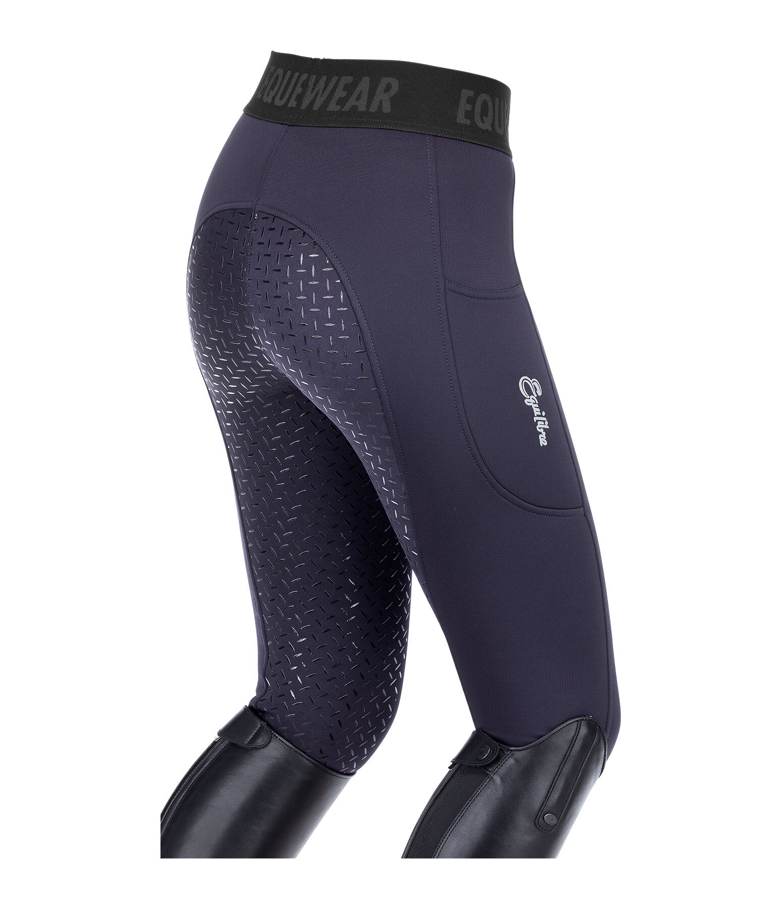 Leggings da equitazione hybrid termici full grip per bambini Malea