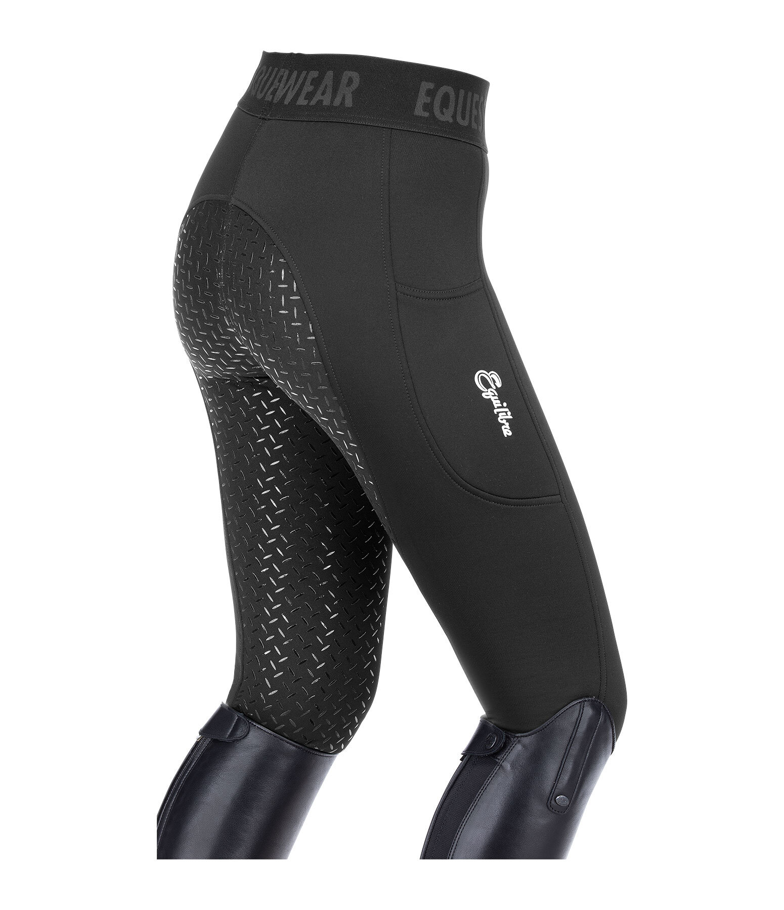 Leggings da equitazione hybrid termici full grip per bambini Malea