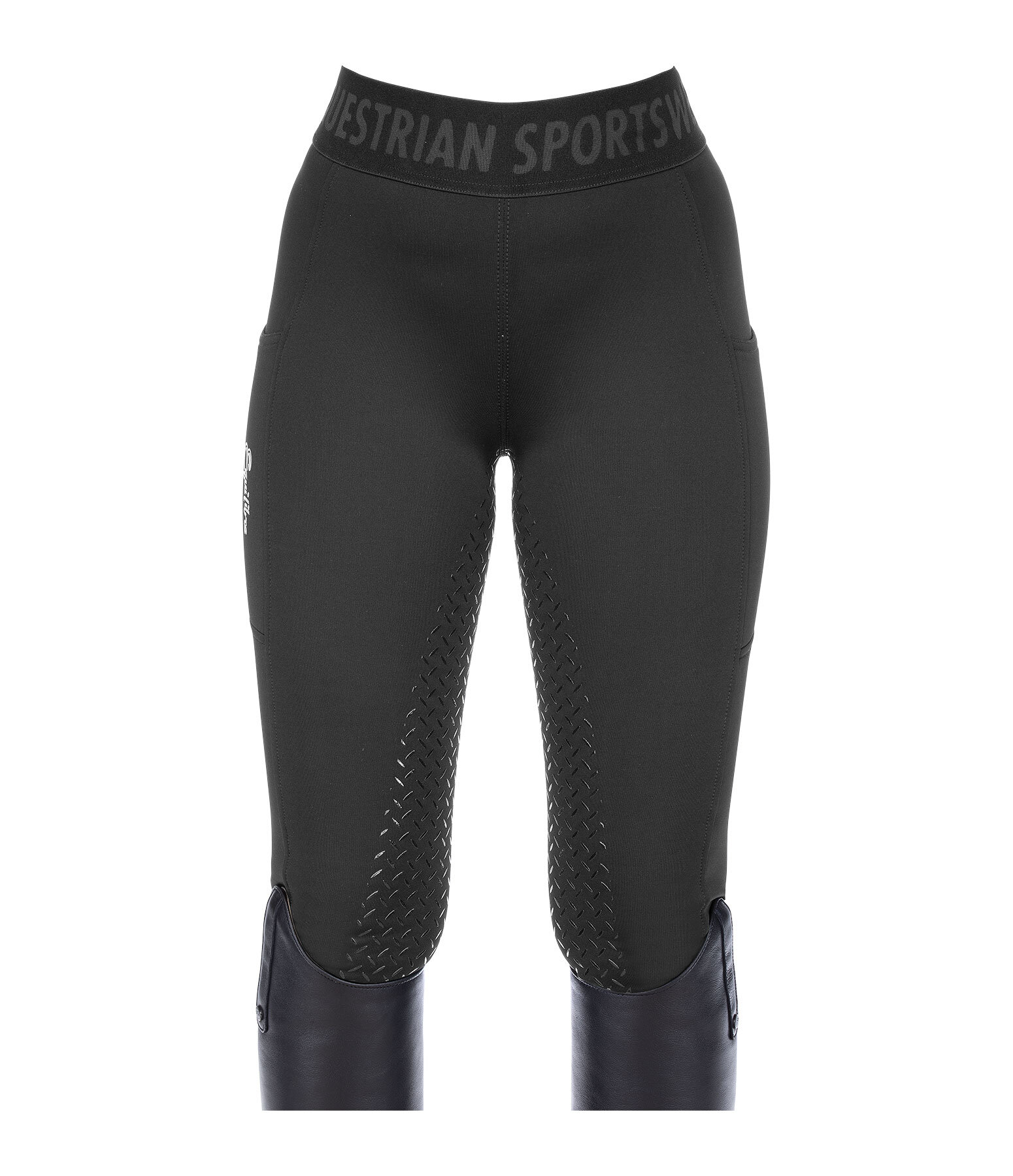 Leggings da equitazione hybrid termici full grip per bambini Malea