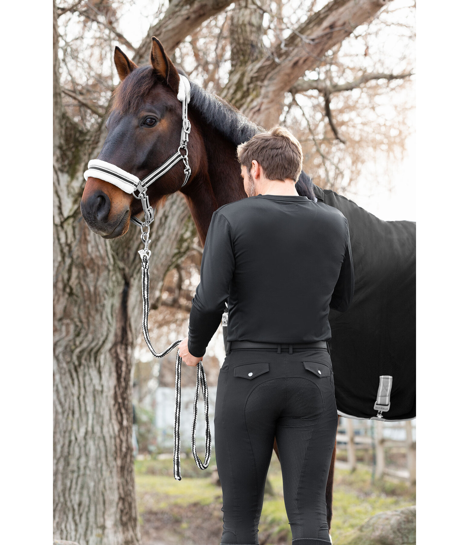 Pantaloni da equitazione hybrid termici da uomo full grip  Kansas