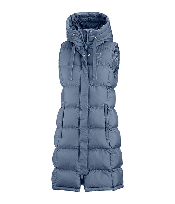 Gilet lungo con cappuccio Clara