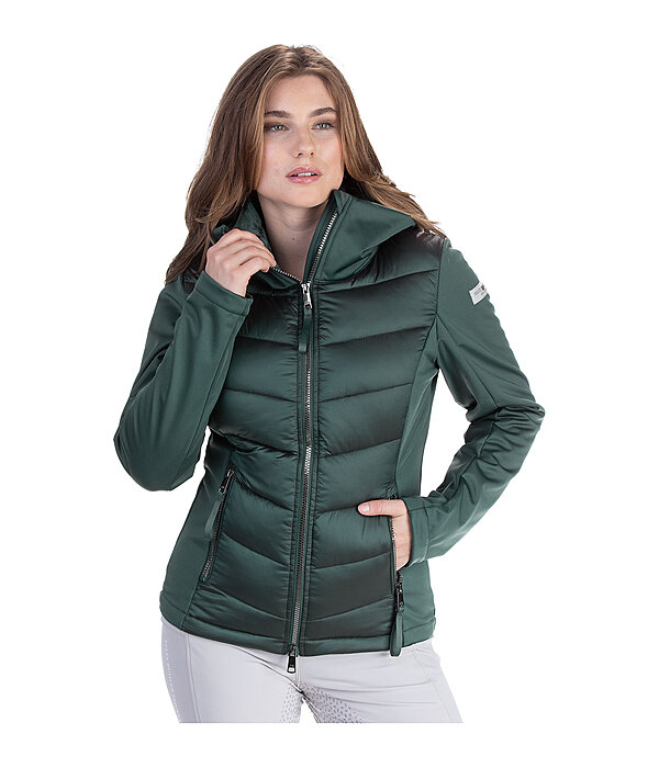 Giacca da equitazione combinata softshell con cappuccio Claire