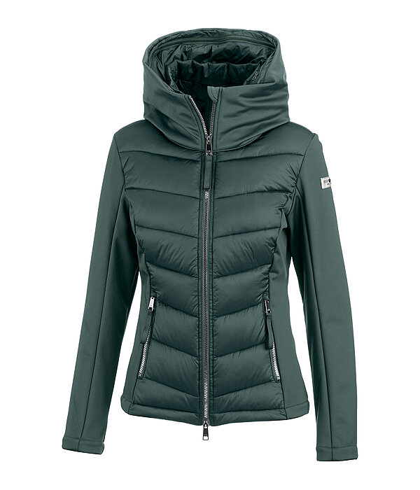 Giacca da equitazione combinata softshell con cappuccio Claire