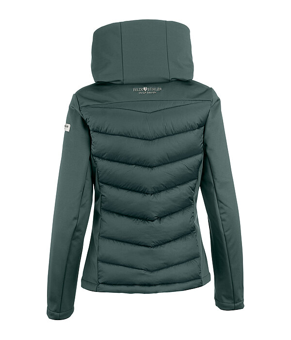 Giacca da equitazione combinata softshell con cappuccio Claire