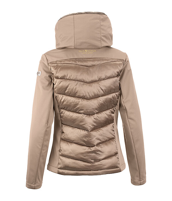 Giacca da equitazione combinata softshell con cappuccio Claire