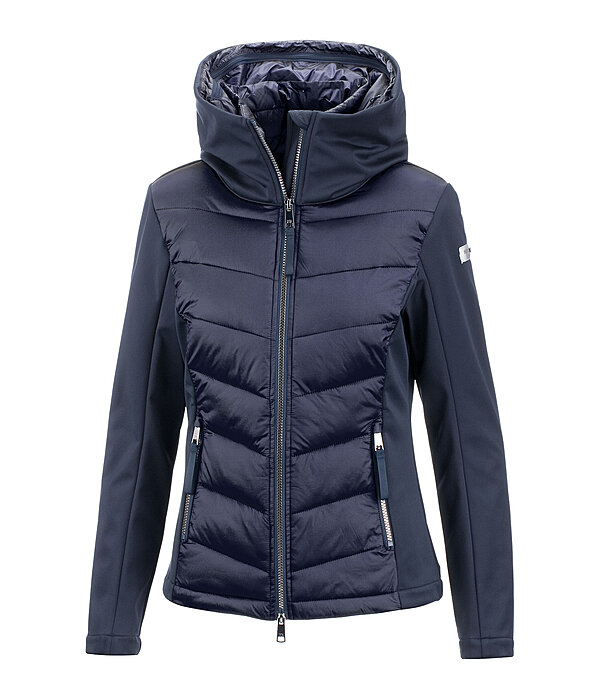 Giacca da equitazione combinata softshell con cappuccio Claire