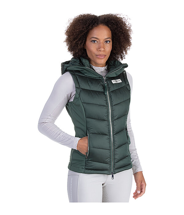 Gilet da equitazione combinato softshell con cappuccio Katlyn