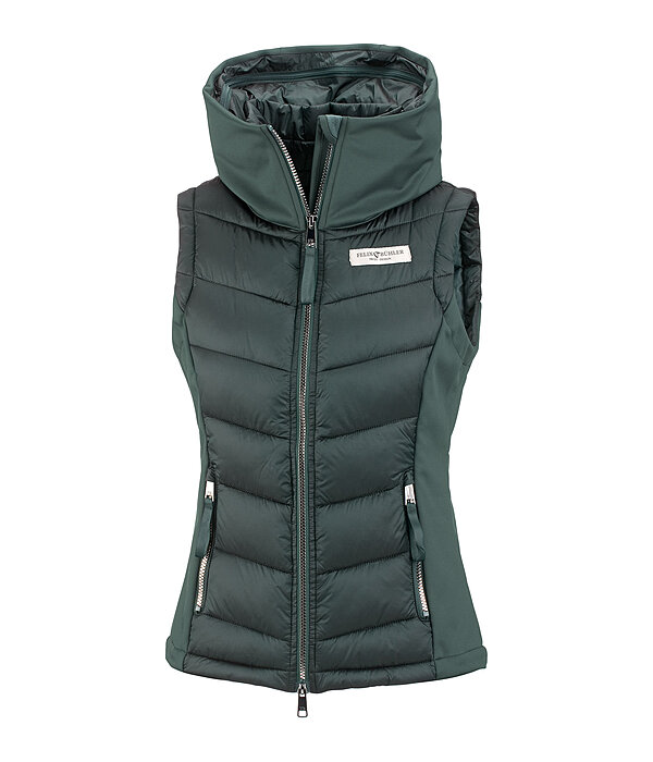 Gilet da equitazione combinato softshell con cappuccio Katlyn