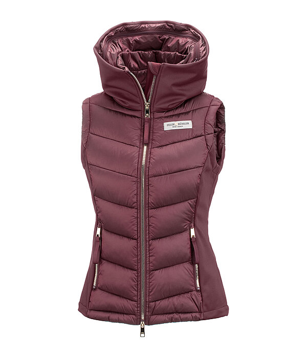 Gilet da equitazione combinato softshell con cappuccio Katlyn