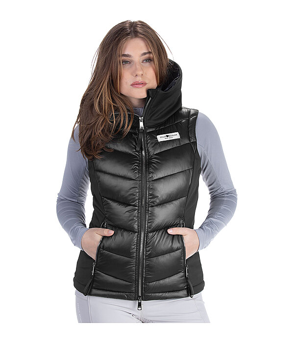 Gilet da equitazione combinato softshell con cappuccio Katlyn