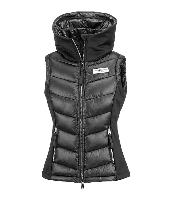 Gilet da equitazione combinato softshell con cappuccio Katlyn