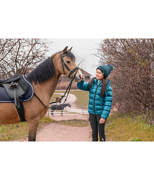 Giacca da equitazione trapuntata invernale per bambini Fenna